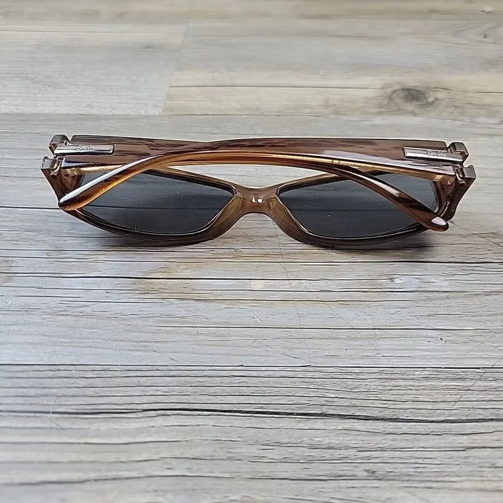 Ray‎ Ban RB 4078 642 Sunglasses FRAMES ONLY Brown Striped Rectangle Italy